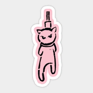 Cat on the gallows Sticker